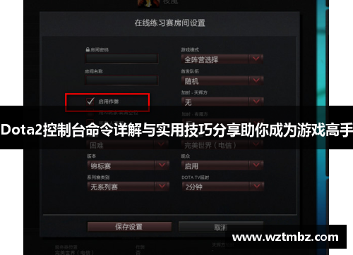 Dota2控制台命令详解与实用技巧分享助你成为游戏高手
